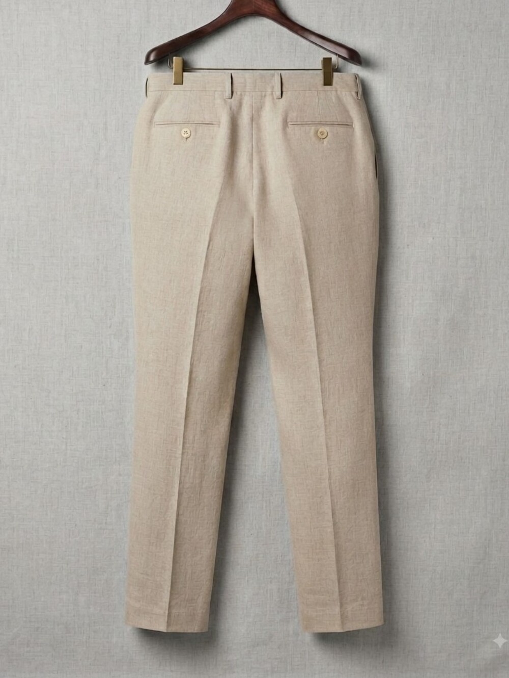 Linea Naturale Luxe Mens NWOT 100% Linen Beige Trousers Made in Italy Size 38 - Picture 3 of 16
